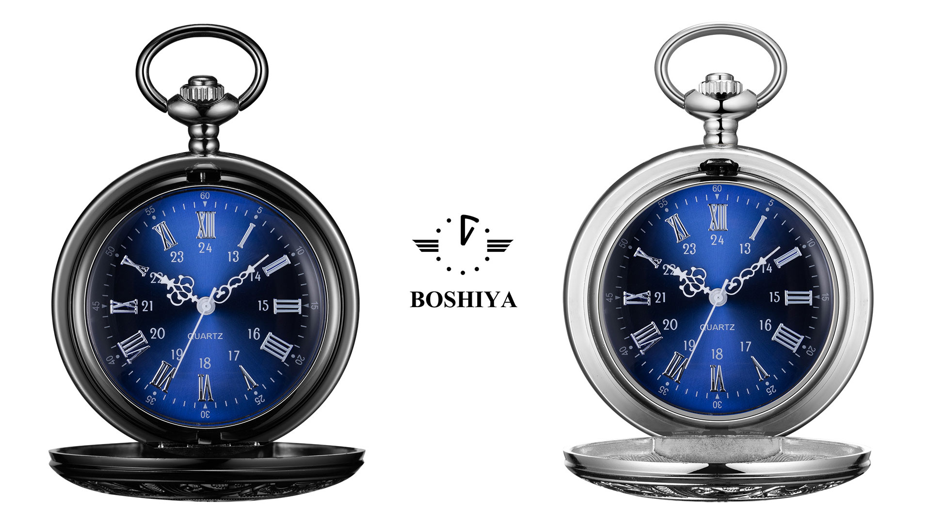 Montre De Poche Vintage HALUKAKAH – Gravure Main, Chaîne Incluse, Style Steampunk Ou Costume - 6