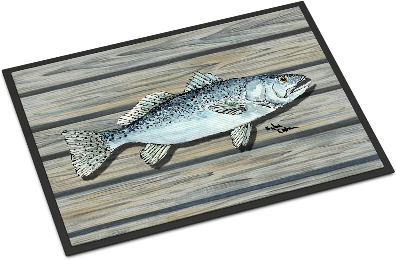 Caroline's Treasures 8494-JMAT Fish Speckled Trout Indoor or Outdoor Doormat, 24" x 36", Multicolor
