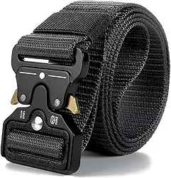 Cinto Tático Militar Ajustável em Nylon com Fivela de Engate Rápido - Resistente, Confortável e Versátil