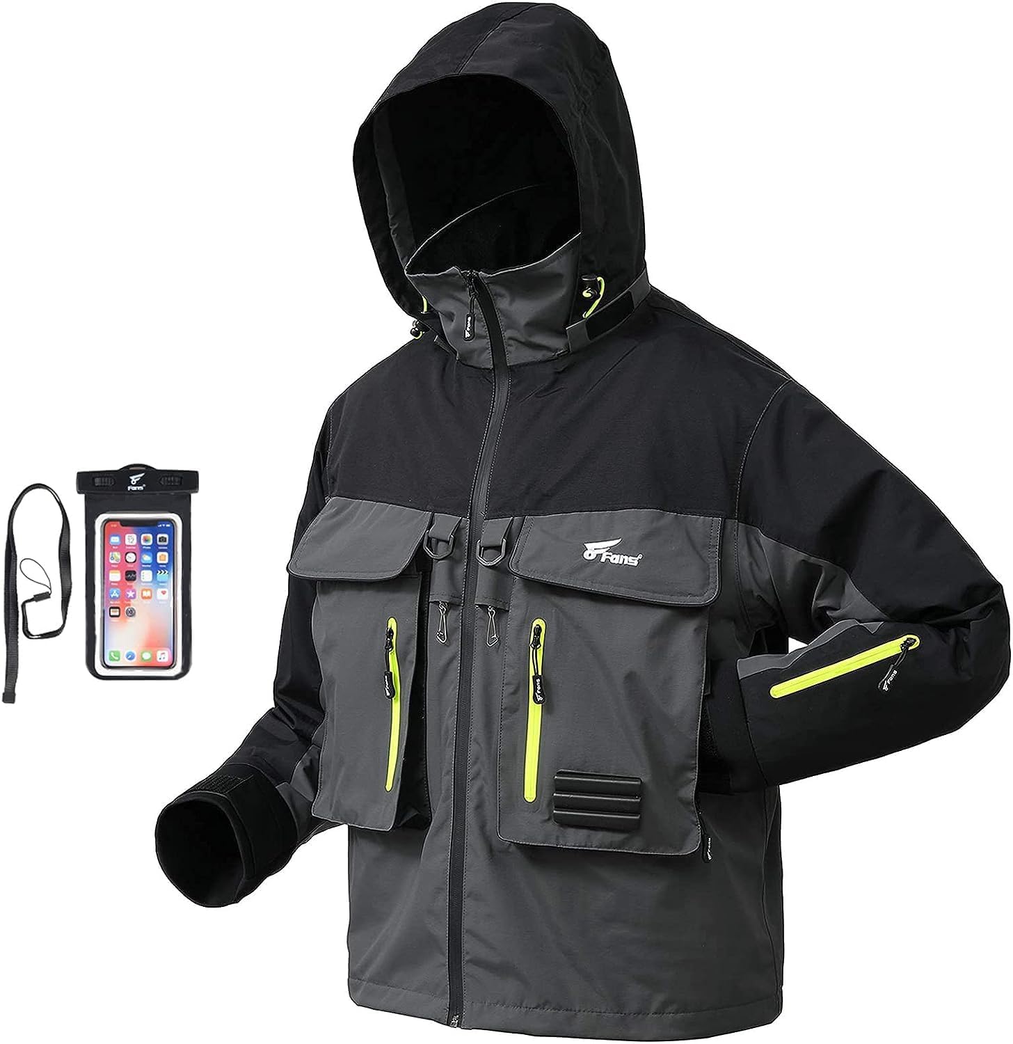 8 Fans Fishing Wading Jacket Breathable Waterproof Angler Jacket for Men Women