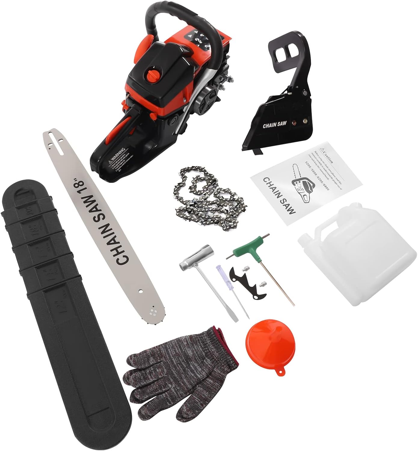 Included components for Eapmic Gas Chainsaw