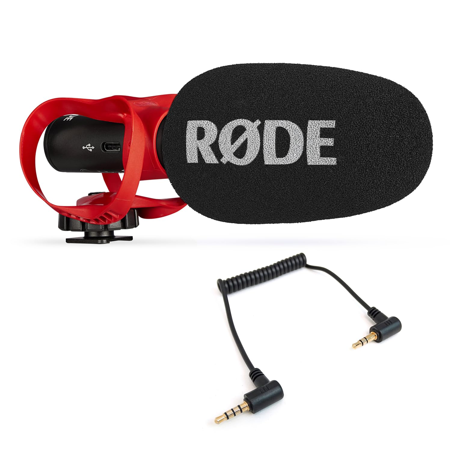 Rode Videomic Go II Helix Kamera/USB-Richtmikrofon mit keepdrum ADP07 TRRS-Adapter