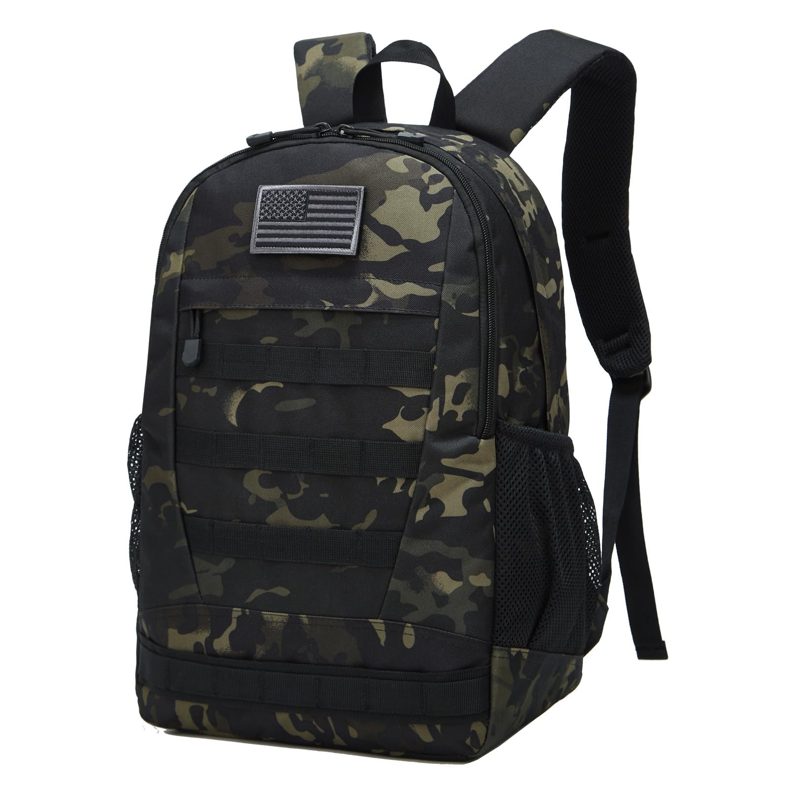 ArcEnCiel 35L Motorcycle Backpack Tactical Military Bag Army Assault Pack Rucksacks with Patch - Rain Cover Included