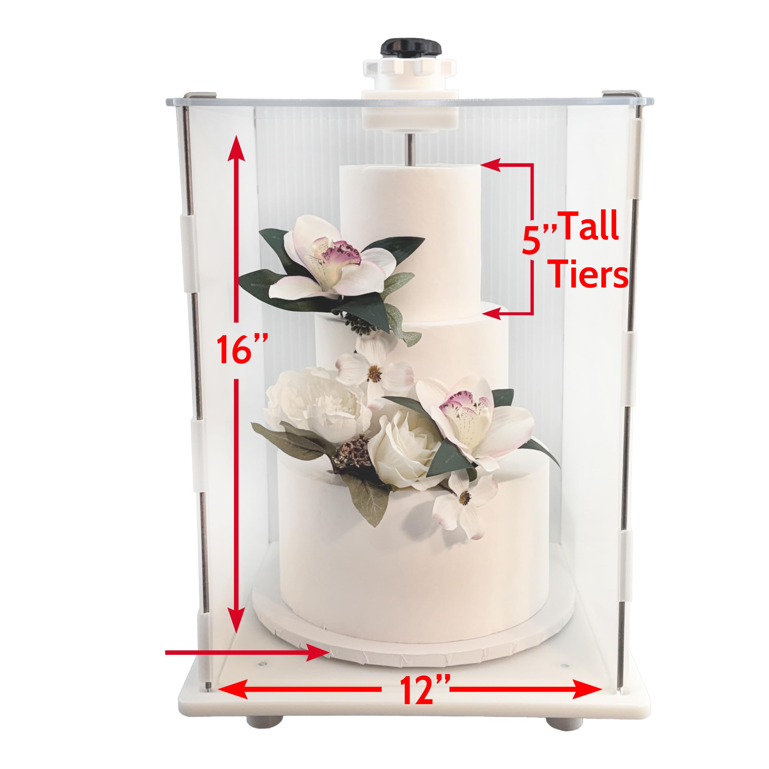 CakeSafe Itsy Bitsy Porta Torta In Plastica Trasparente – 30,5 X 30,5 Cm – Trasporto Professionale Per Torte A Più Piani - 5