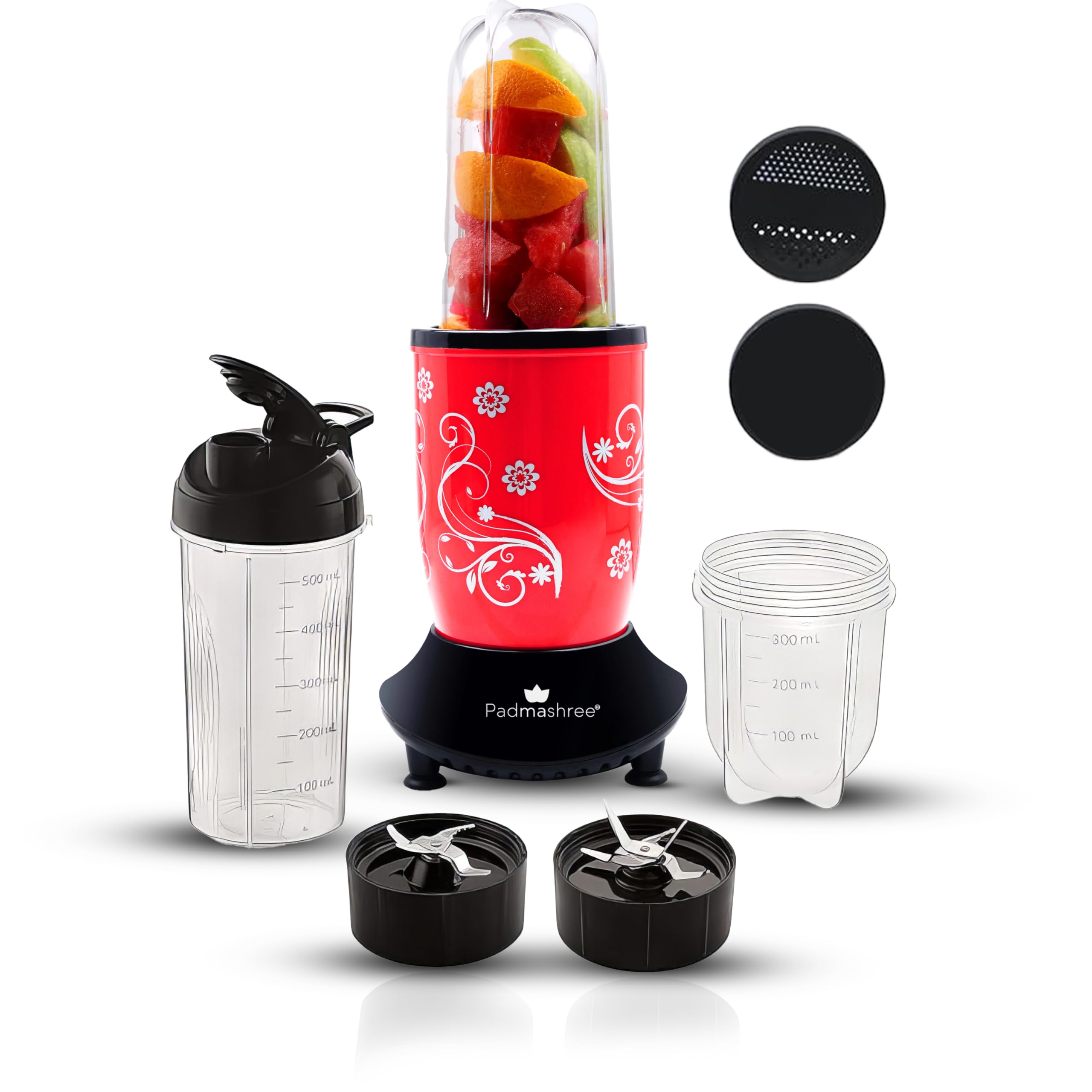 Padmashree ® Nutri Blender Bullet Mixer Grinder Juicer 600 Watts | Multi-Functional 3 Jars With 2 Blades | 20000 RPM Full Copper Motor | 3 Storage Jar for Smoothies Coffee Soup | 2-Year Warranty | Red (B0D6L5YGQC) Amazon Price History, Amazon Price Tracker