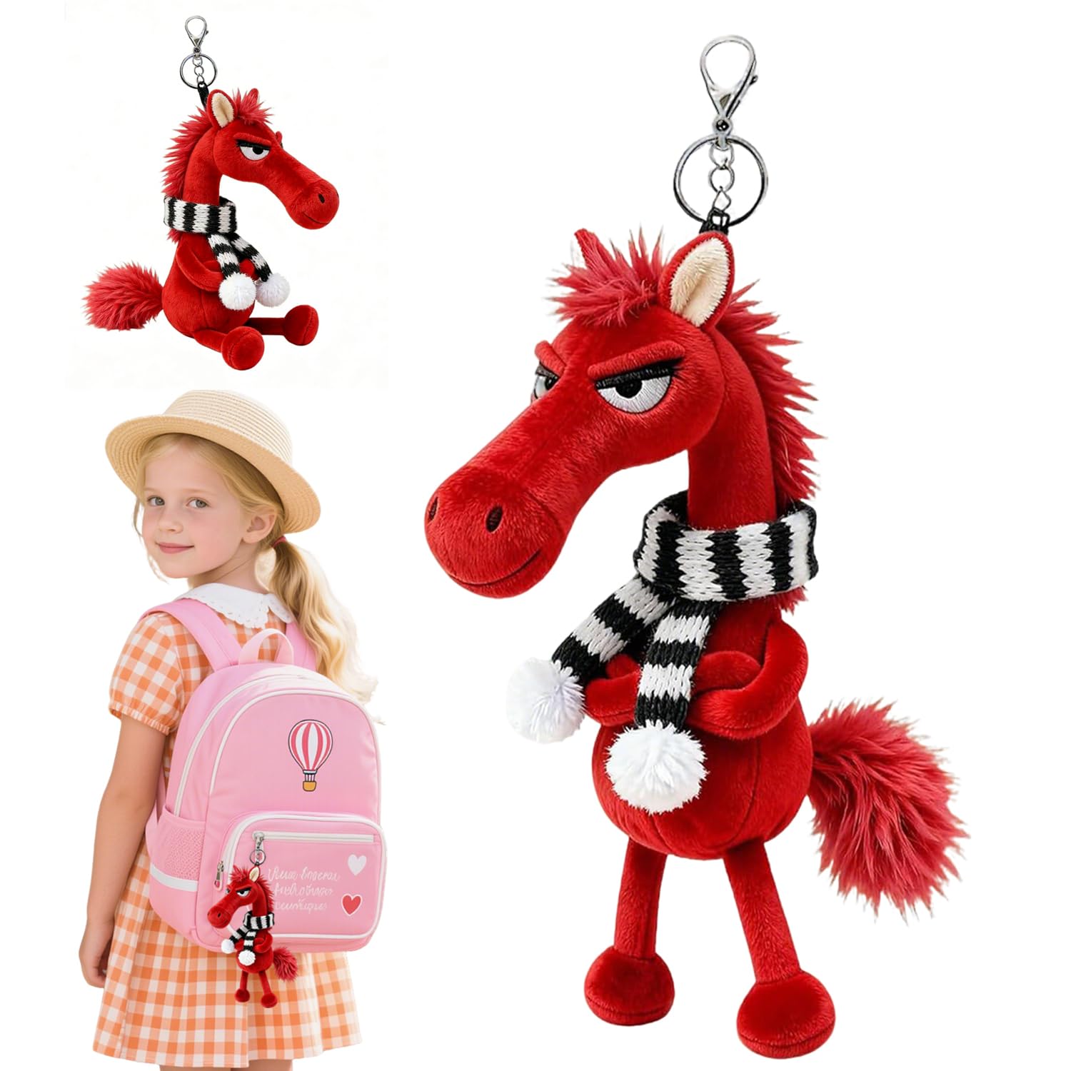 HBSFBH Schlüsselanhänger Pferden, 20 cm Lucky Horse Guardian