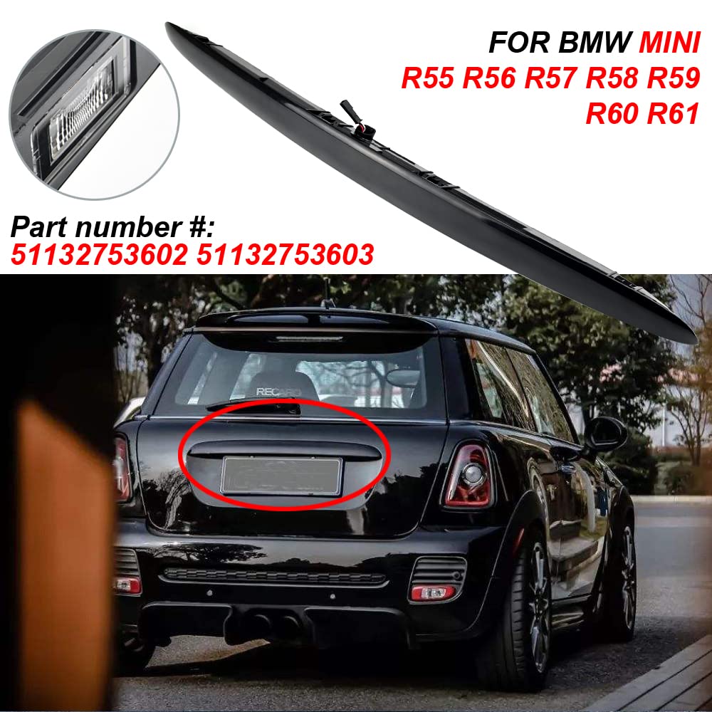 Chrome Hatch Trunk Handle Replacement Compatible with Mini Cooper R55 R56 R57 R58 R59 R60 R61-Black