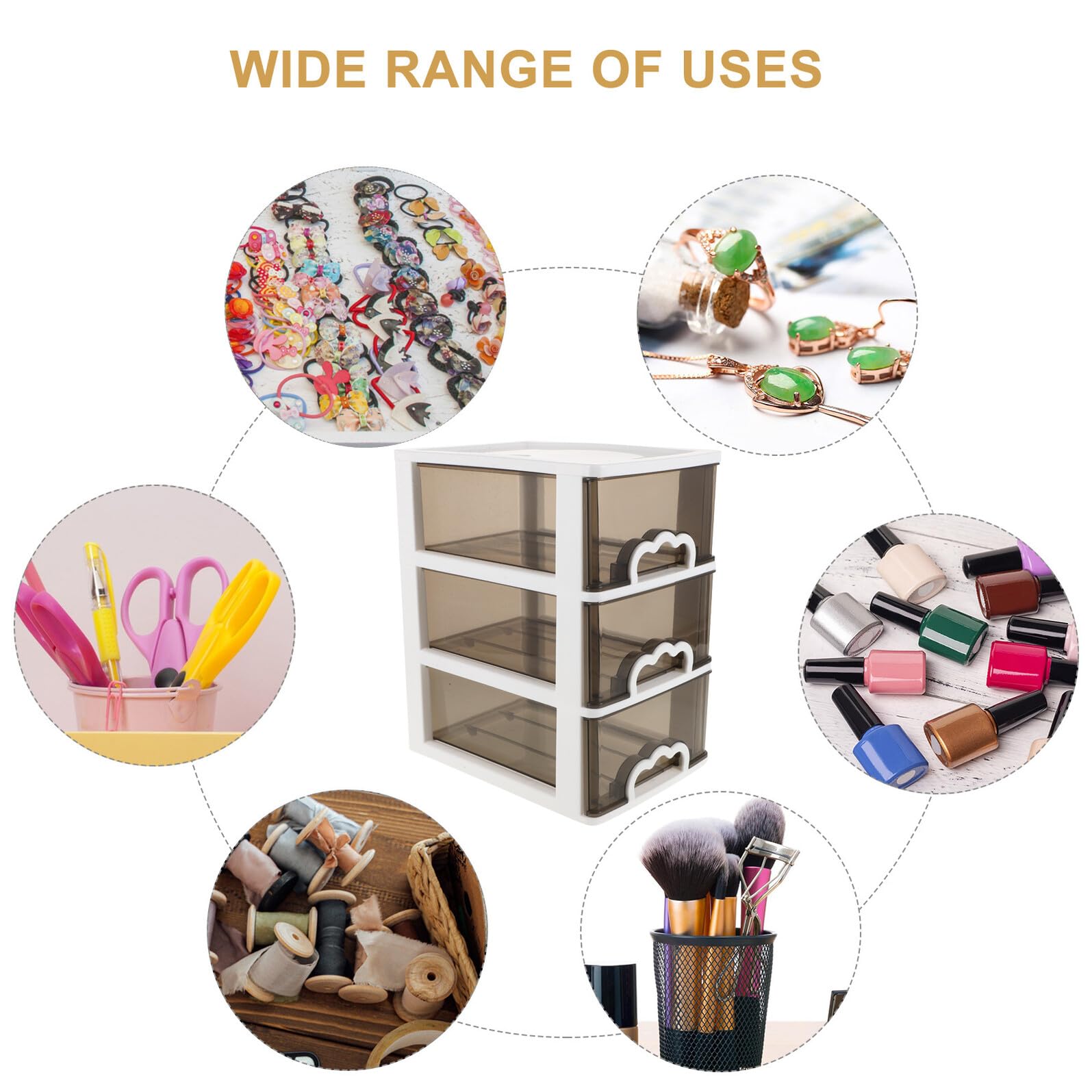 TOYANDONA Organizzatore Cosmetici in Plastica Design Compatto e Robusto, Cassetti Trasparenti Multiuso per Piccoli Spazi e Scrivanie