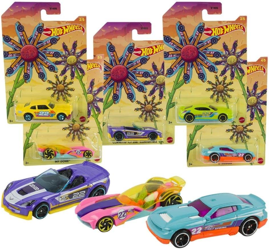 Hot Wheels 2022 Easter Spring Complete Set of 5 Diecast Vehicles