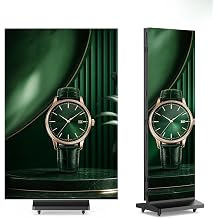 MWE 90 Inch Tri-Fold LED Poster Screen with Flight Case, P1.53 Dual-Sided LED Digital Signage Display, Spliceable Advertising Display Kiosk with Publishing System, Video Wall for Events and Rentals