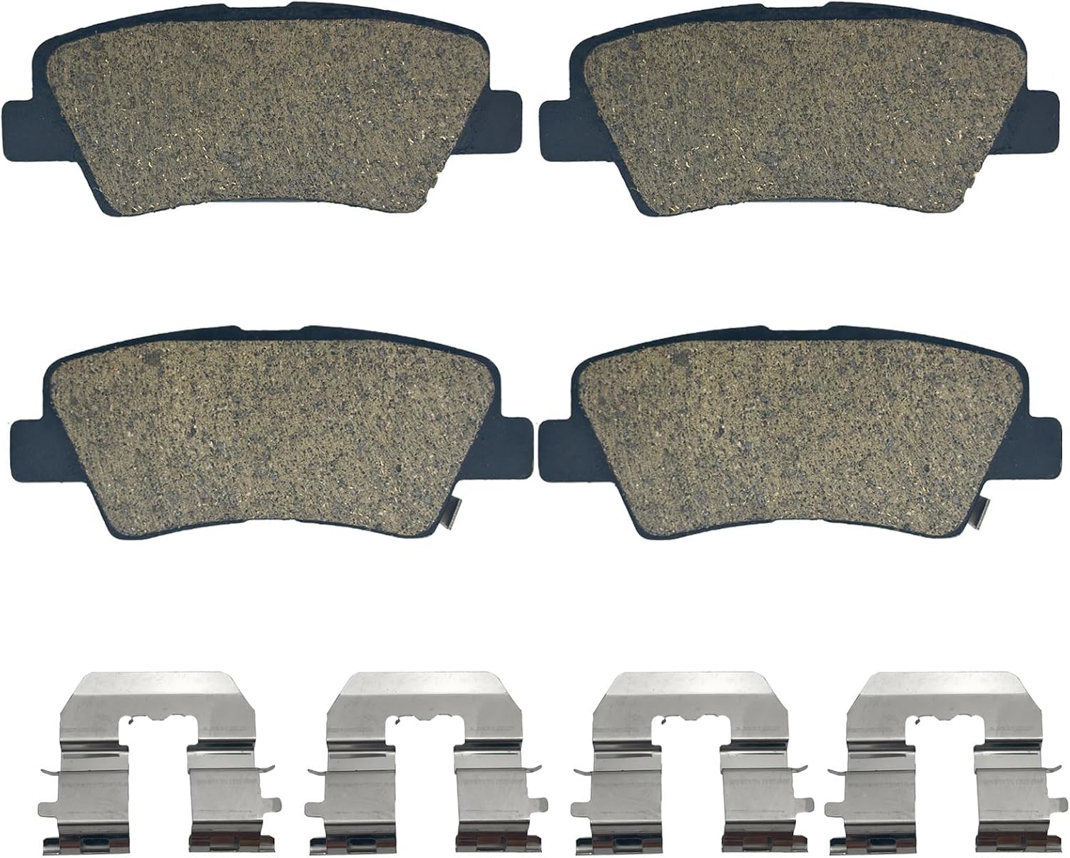 D1445 Rear Ceramic Brake Pads For 2012-2017 For Hyundai Azera,2009-2015 For Hyundai Sonata,2011-2016 For Kia Optima, Brake Discs Pad Replacement Hardware
