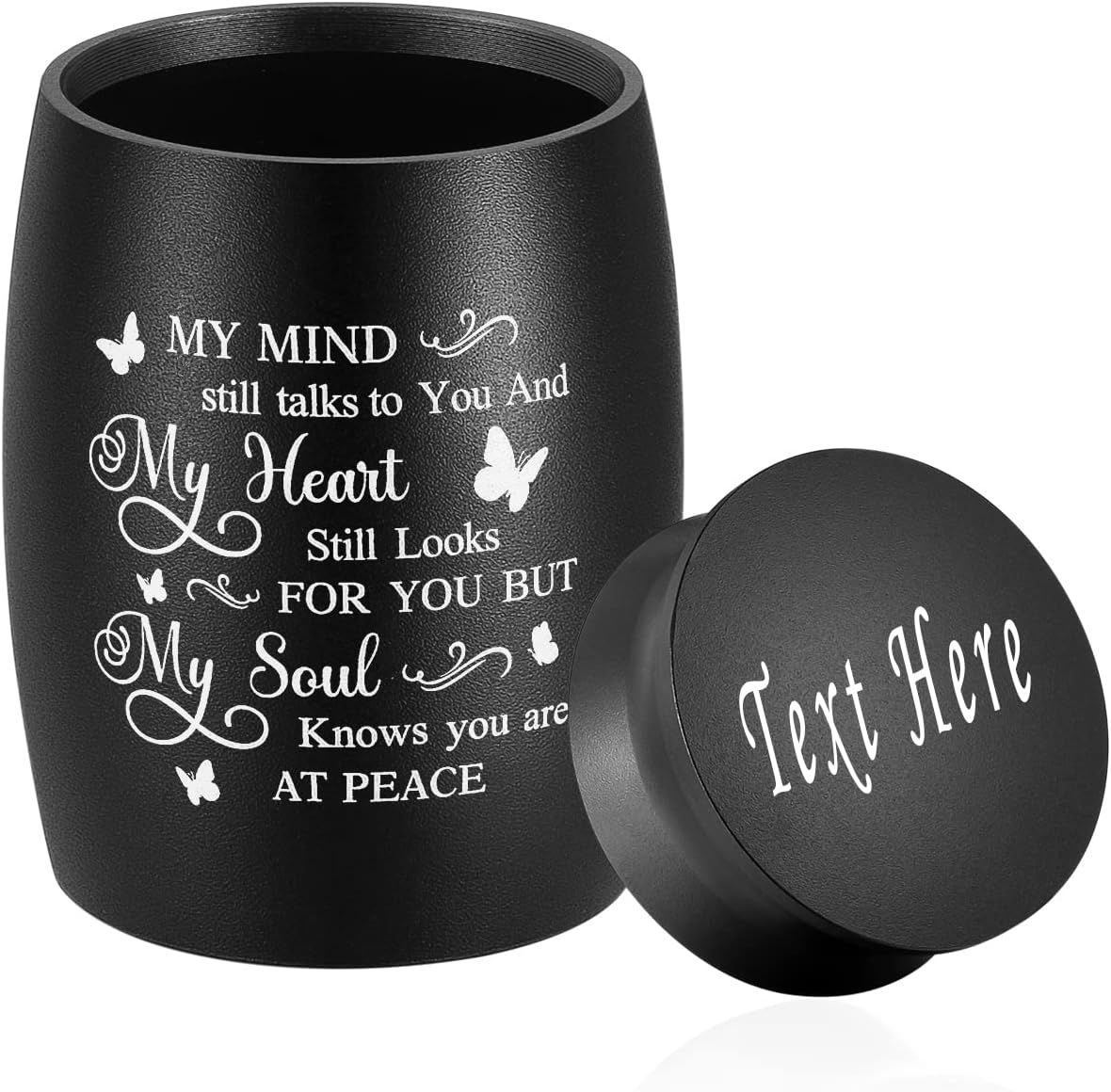 Photo Personalized Small Urns for Human Ashes, 2.76 Inch Aluminum Keepsake Urns for Human Ashes Customize Mini Urns for Human Ashes