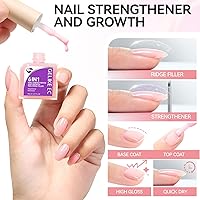 Vista 5 de Reparación de Uñas para Uñas Dañadas con Proteína: Fortalecedor y Crecimiento de Uñas Natural Rosa 6 en 1 - Endurecedor de Uñas de Larga Duración