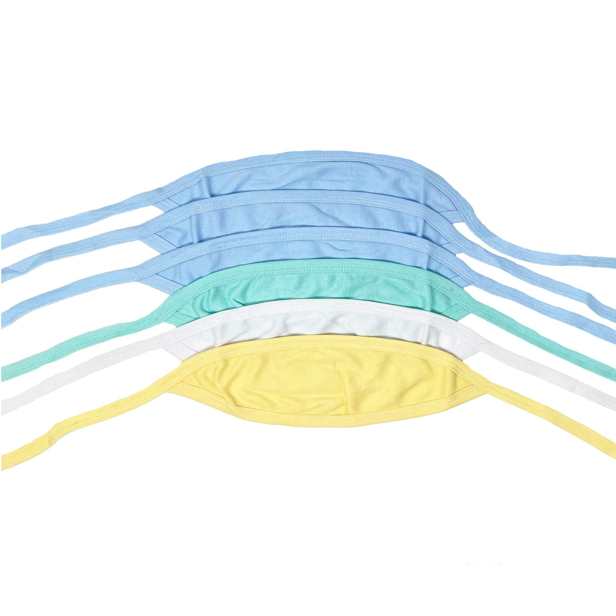 I&S Newborn Baby Gift Set Belly Button Covers and Mittens for Boys Girls (12 Pack - Blues, Yellow, Green, White)