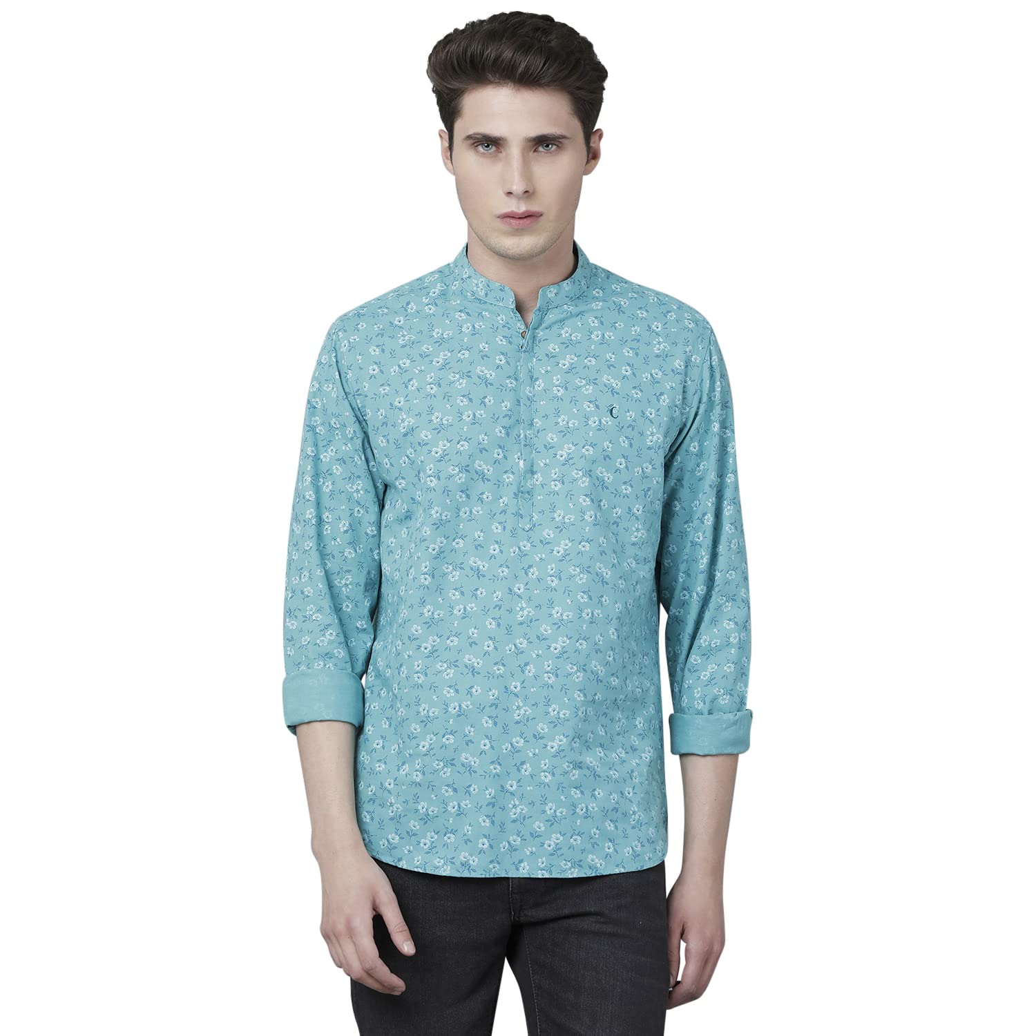 turquoise casual shirt