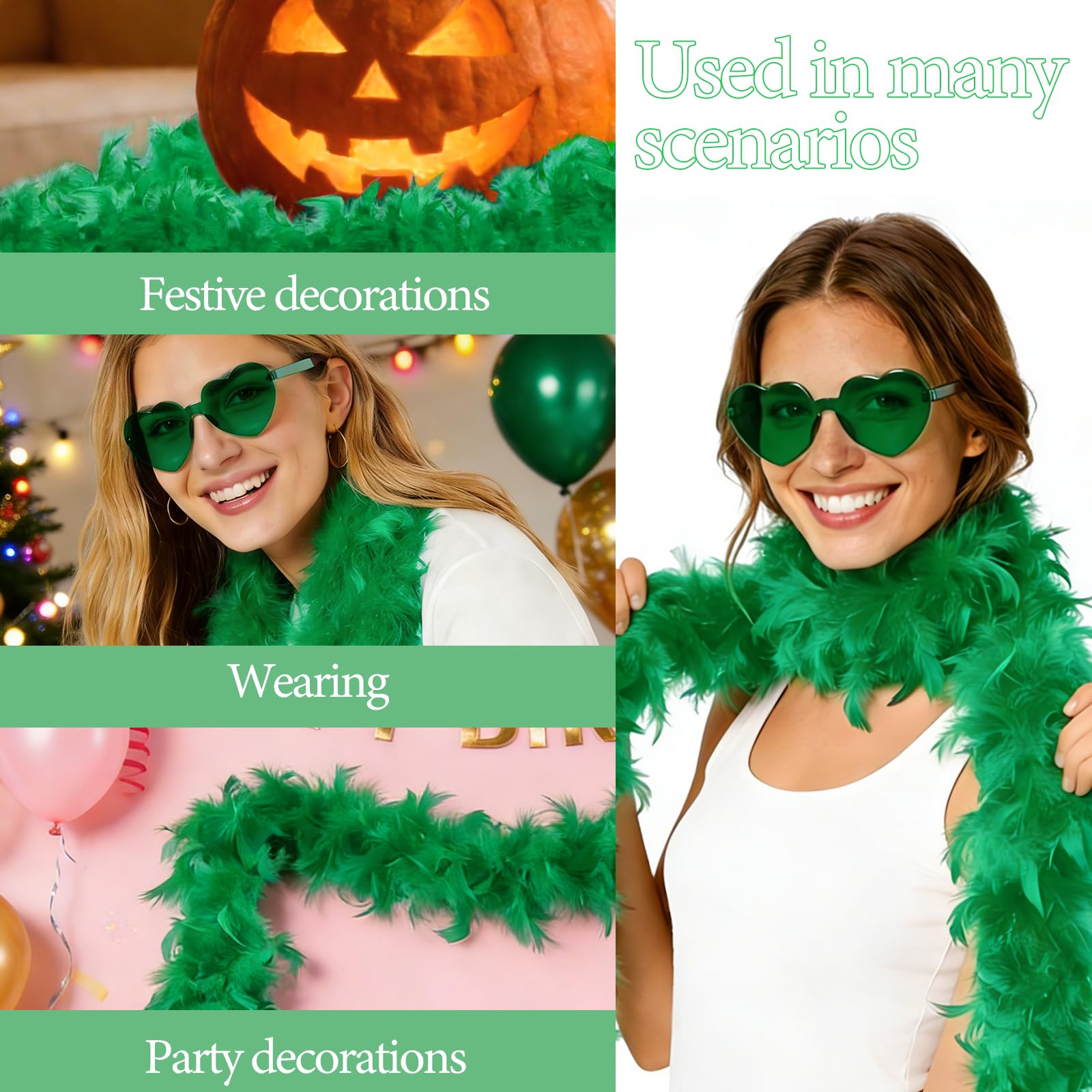 2Pcs Colorful Fancy Dress Feather Boa Set - Image 4