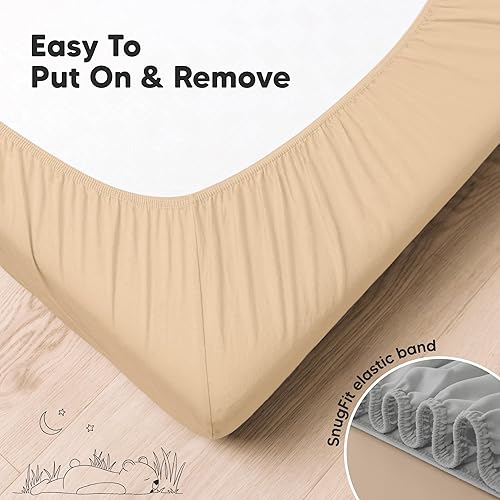 Vista 60 de KeaBabies - Juego de 2 sábanas orgánicas, unisex, suaves, 52 x 28 pulgadas, diseño neutro, de algodón jersey transpirable, con estampados adorables