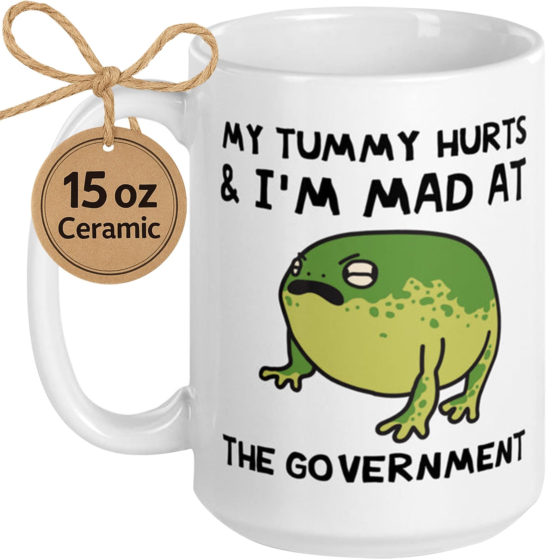 LookHUMAN Statement Coffee Mug | Large/Cute/Funny Coffee Mug for Men & Women, Double-Sided Print White Ceramic Coffee Cups, Dishwasher & Microwave Safe, Novelty Gift | Latte/Tea Mug 15oz