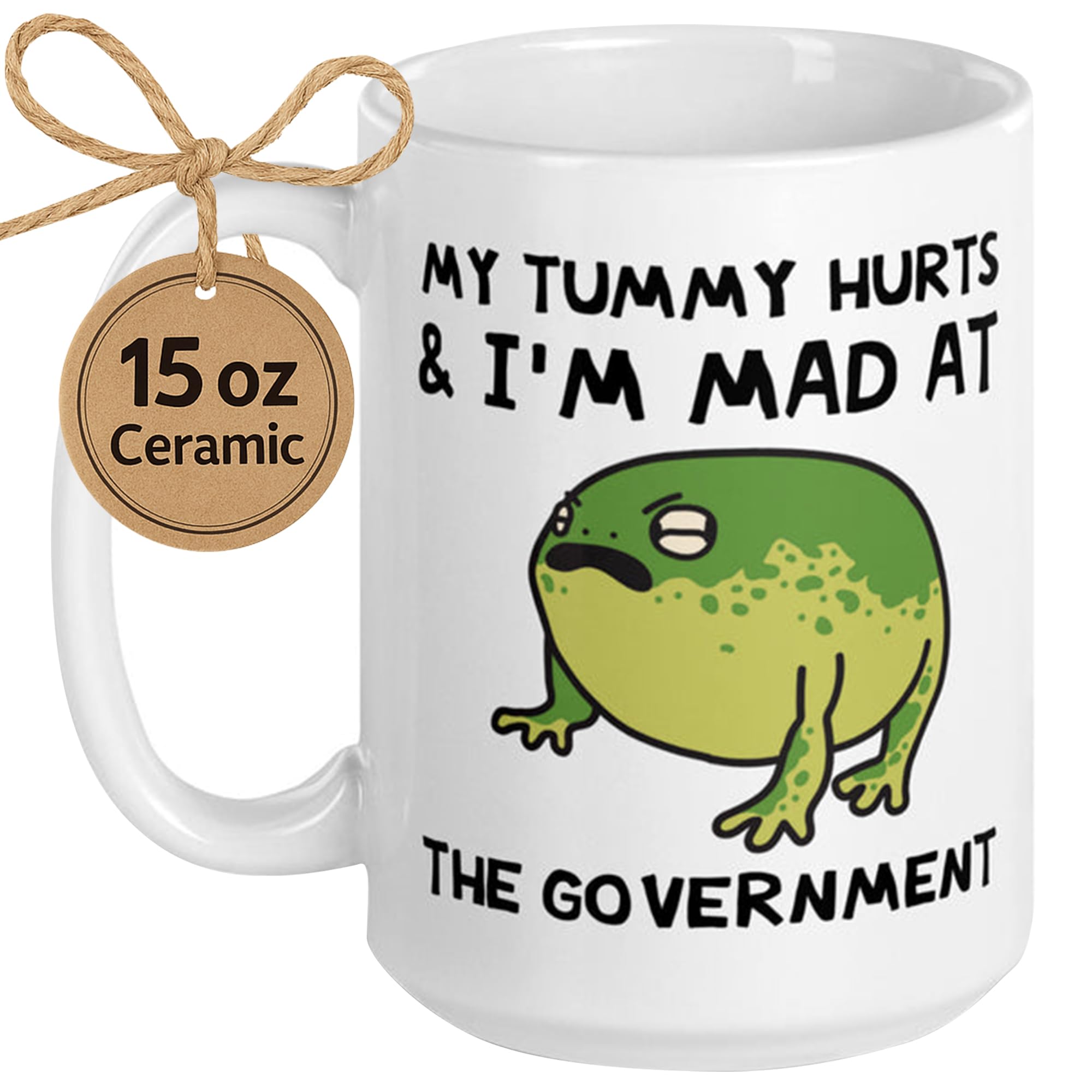 LookHUMAN Statement Coffee Mug | Large/Cute/Funny Coffee Mug for Men & Women, Double-Sided Print White Ceramic Coffee Cups, Dishwasher & Microwave Safe, Novelty Gift | Latte/Tea Mug 15oz