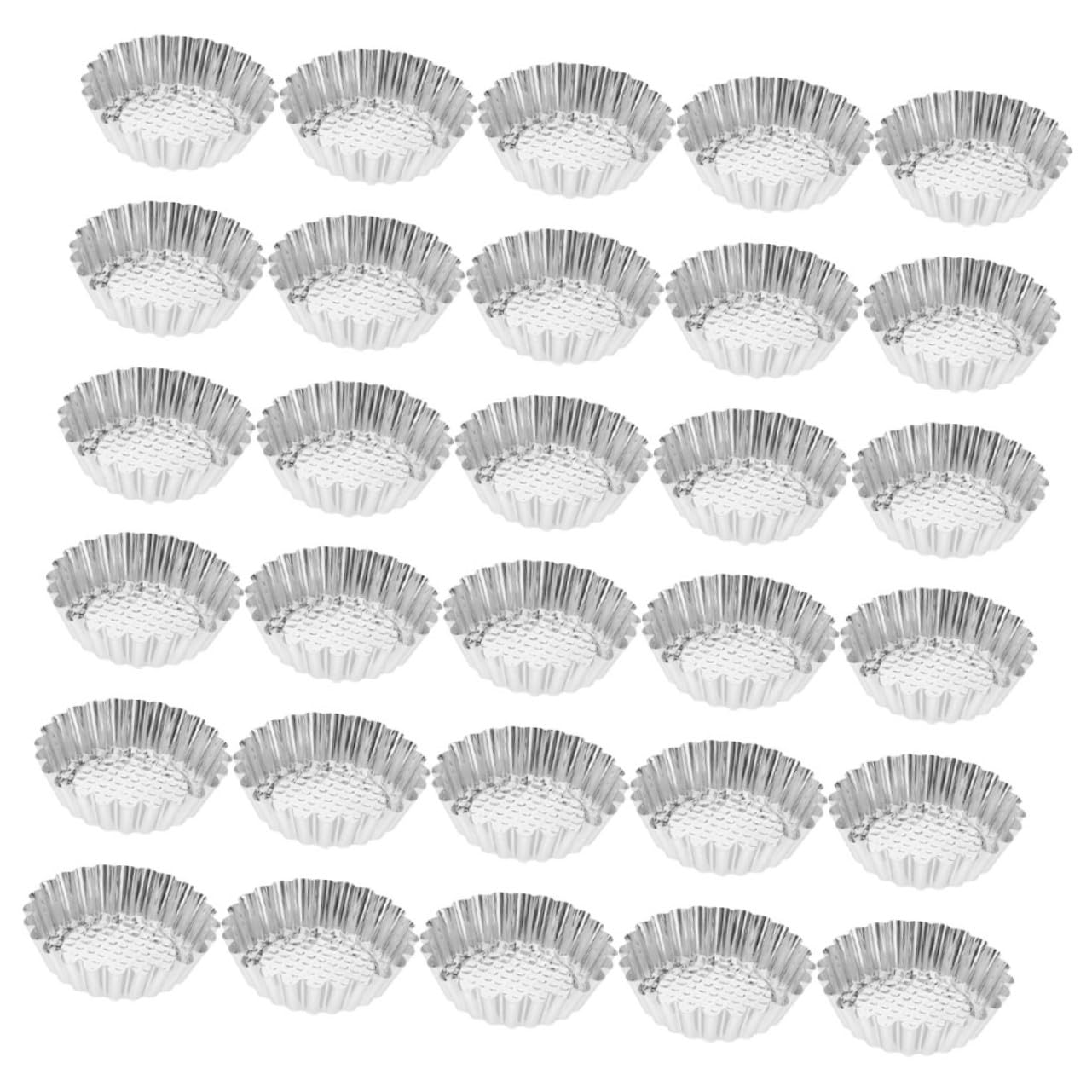 SOLUSTRE Moule à Tartelettes Rond en Acier Inoxydable 30 Pièces