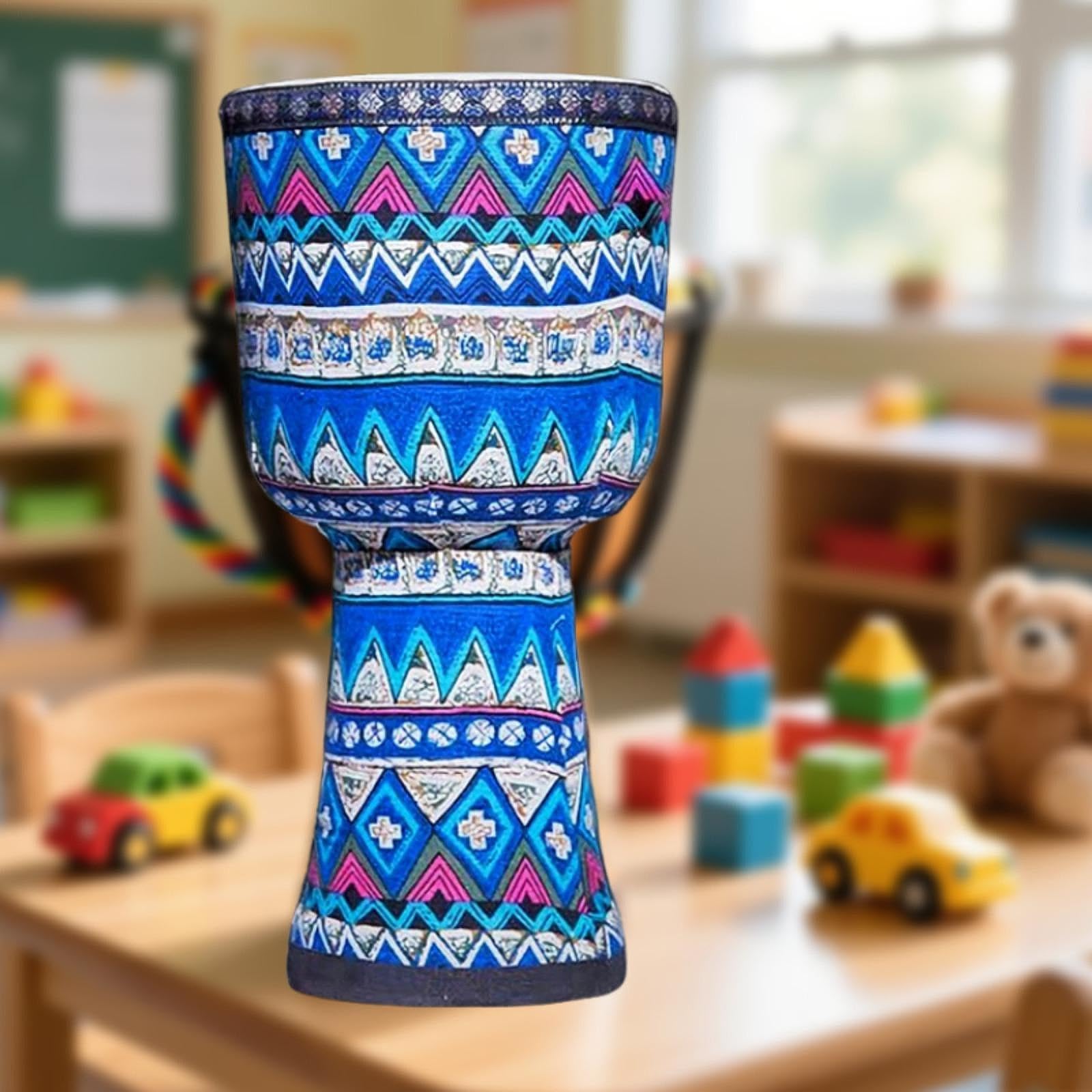 Afrikanische Handtrommel für Anfänger & Kinder, 51 cm (20,1 Zoll) PVC, mit Schultergurt, Musikinstrument für Schule & Zuhause