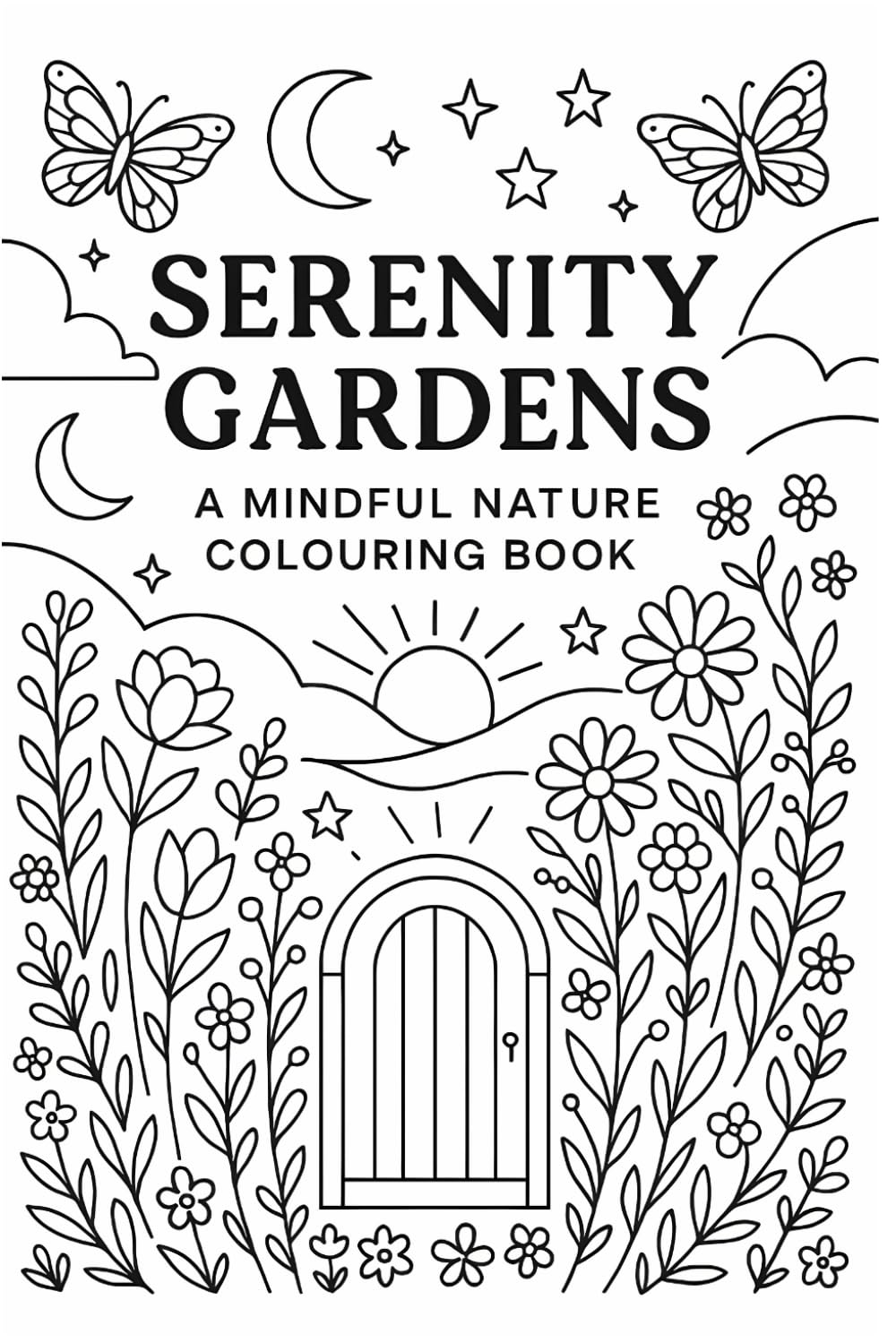 Serenity Gardens: A Mindful Nature Colouring Book for Adults | Relaxing Botanical Designs for Stress Relief, Mindfulness & Creativity