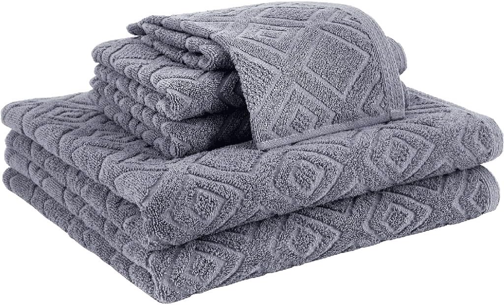 Towel Bathroom Set Quick Drying Absorbent Bath Towel 6 Piece Set