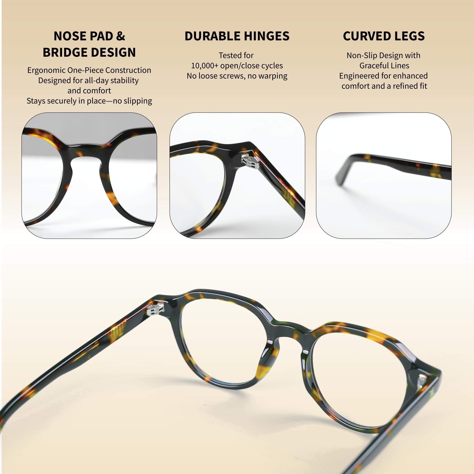 Xenvue Blaulichtblockierende Brille für Herren - Premium + Stilvolle Computer- und Bildschirmbrillen, reduzieren die Belastung der Augen
