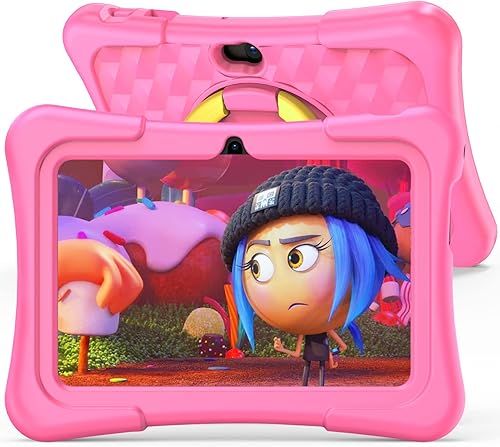 PRITOM Tablet para niños, tabletas para niños de 7 pulgadas con WiFi, 32 GB de ROM, 2 GB de RAM, Bluetooth, cámara, control parental, aplicaciones