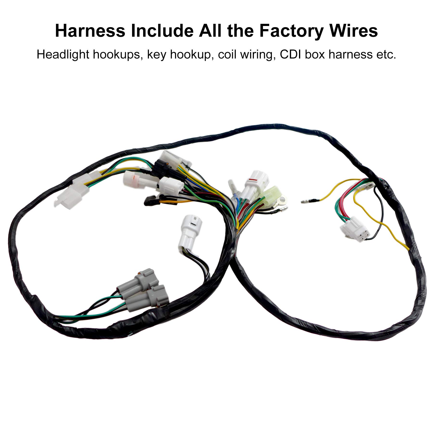 Wiring Harness Fits for Yamaha Banshee 350 1997-2001, Replacement OEM  Number 3GG-82590-20-00, White and Clear Square On or Off Plugs for The  Light Switch : Amazon.sg: Automotive