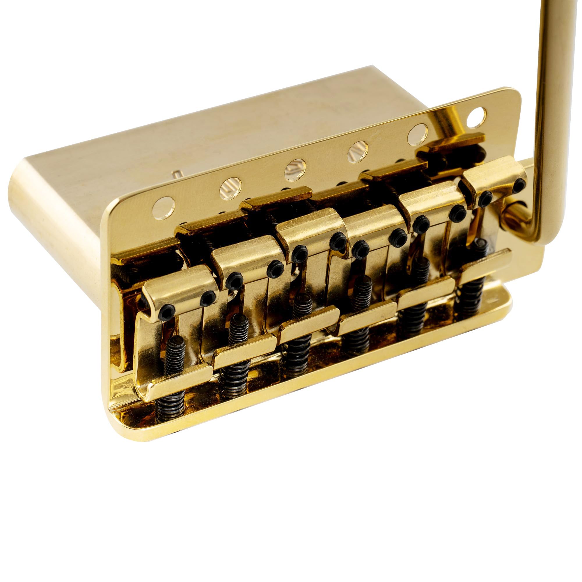 Musiclily Ultra 56mm ST American Vintage Mostek Tremolo 6 śrub Vintage Stalowe Siodełka 42mm Mosiężny Blok do Gitary Elektrycznej typu Strat, Złoty