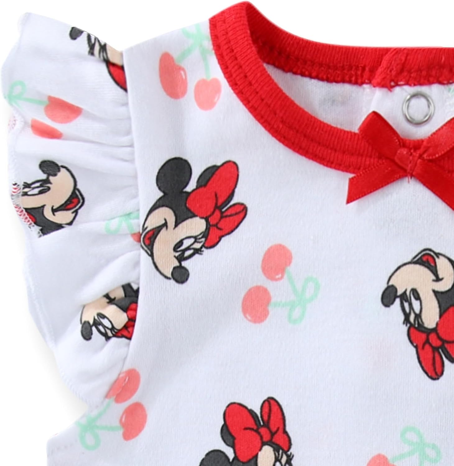 Disney Minnie Mouse Baby Girls 3 Pack Bodysuit for Newborn and Infant