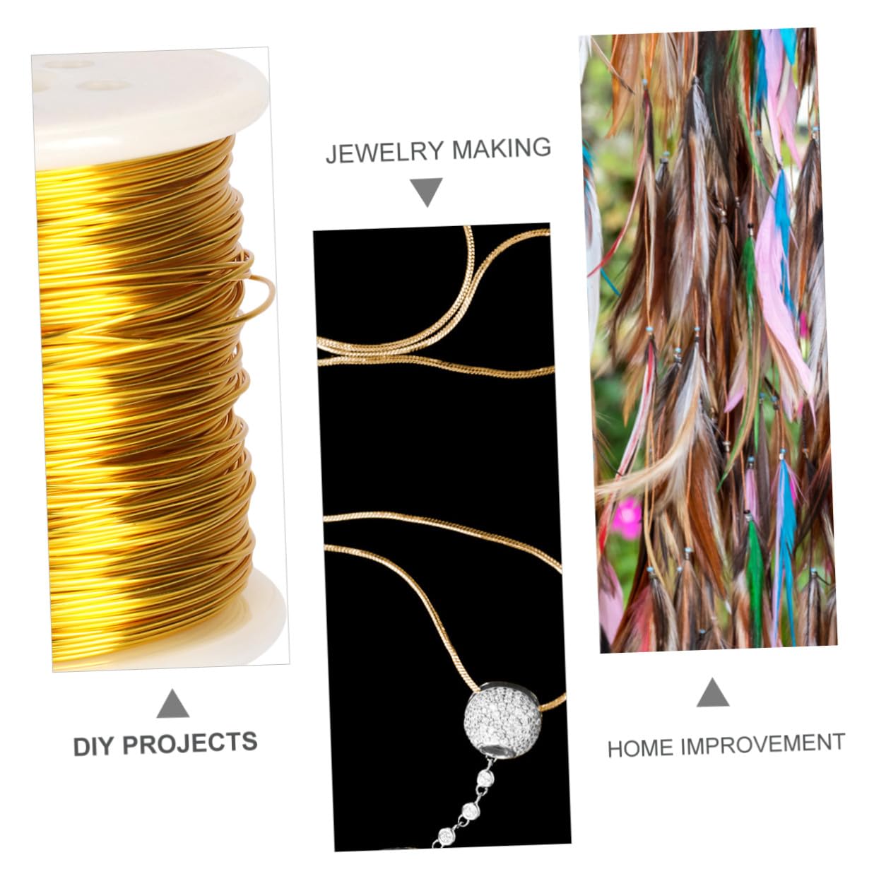 BESPORTBLE 1 Roll Tarnish Resistant Copper Wire for Jewelry Making and Beading Wire Flexible for DIY Crafting Floral Arrangements and Hat Decorations