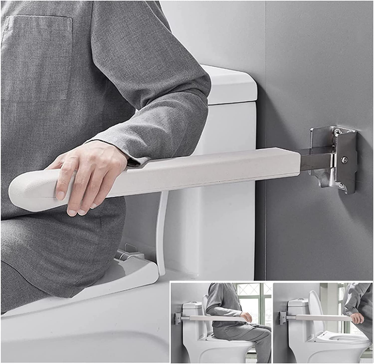 X&Z-XAOY Barra De Agarre para Baño Barra De Seguridad Abatible Barra De Agarre De Pared Asideros De Baño para Personas Mayores con Discapacidad (Size : 75cm)