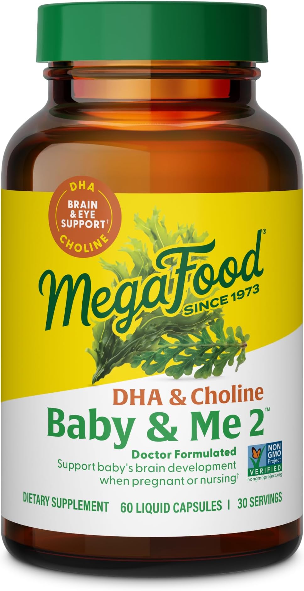 MegaFood, Baby & Me 2 Prenatal DHA & Choline, 60 Capsules