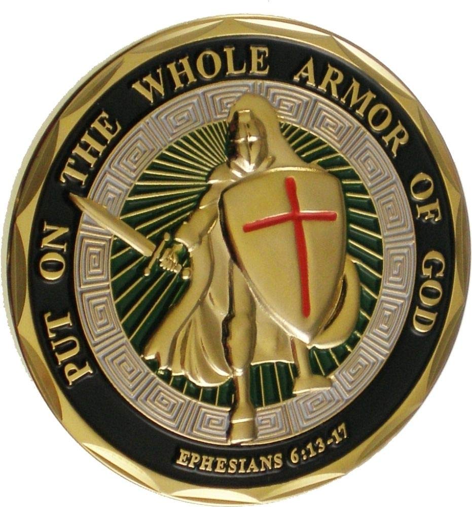 HARPIMER Armor of God Challenge Coin - Souvenir Art & Collectible, Business Gift - 40mm, 28g