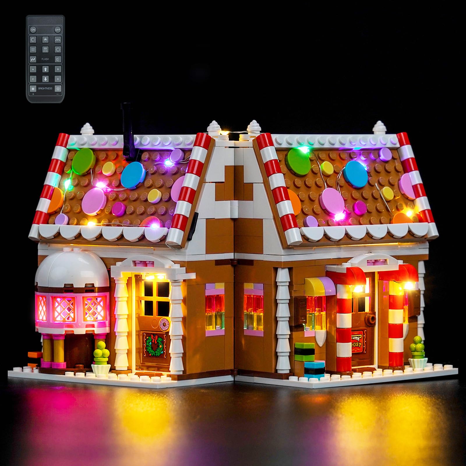 Remote Control Led Light Set Compatible with Lego Festive Gingerbread House 40809 (No Model)