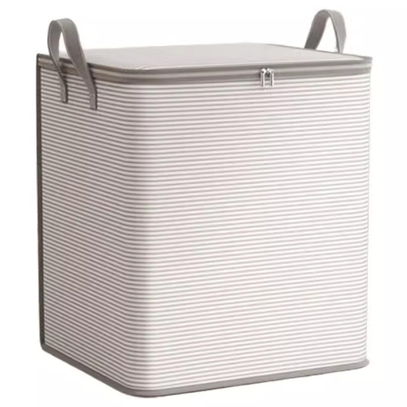 AwnsIMfreien Clothes Hamper 140L Closet Organiser Waterproof ＆ Dustproof Clothes Storage Bag with Zip Cover ＆ Handles Foldable Blanket Organizer for Duvet Quilts Moving House, Hamper