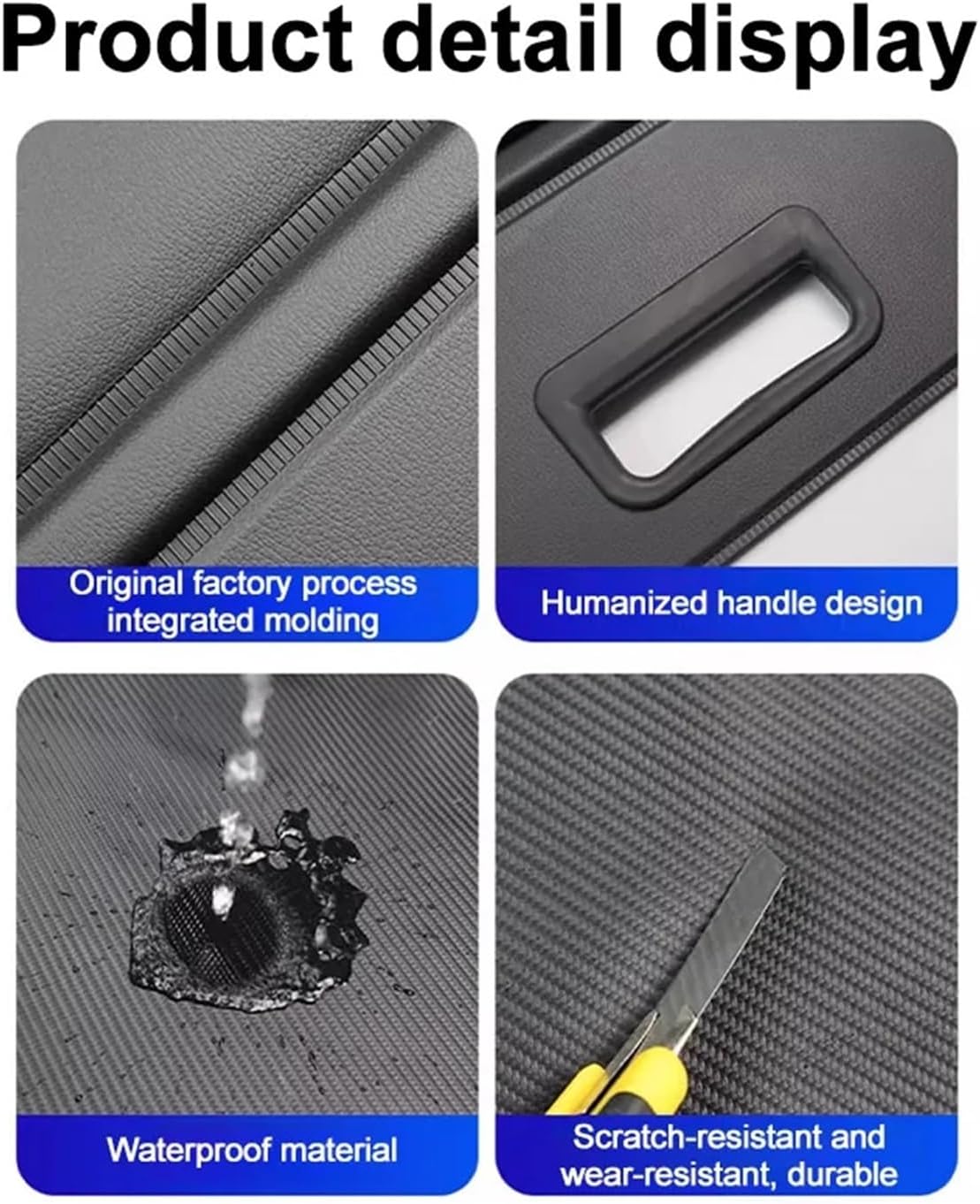 Car Rear Trunk Cargo Cover Compatible with Zeekr 7X CX1E 2024 2025 2026-IN Luggage Tray Storage Security Shield Curtain Partition Mat | Canvas