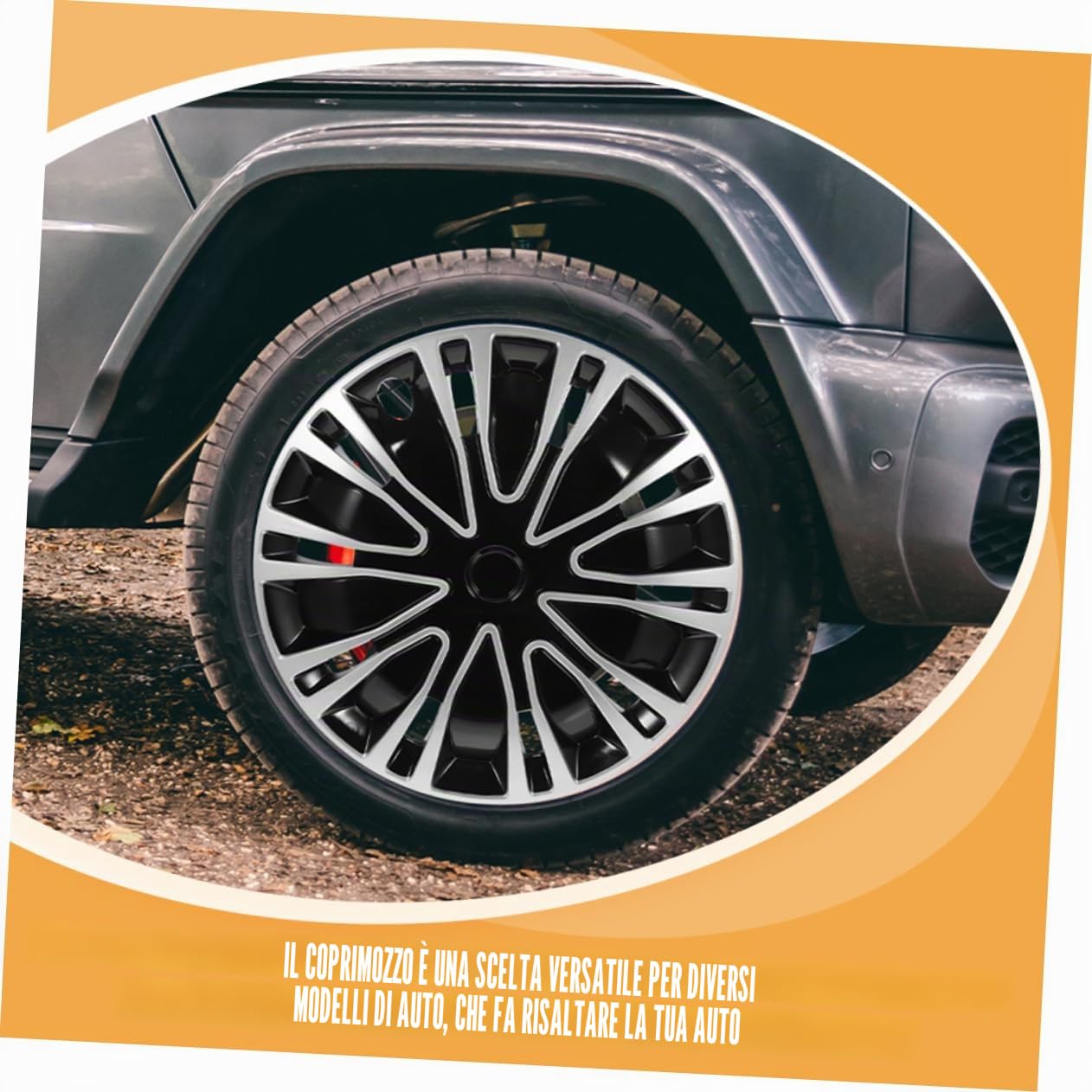 Copricerchi Auto in Pp Design Raffinato e Durata Eccezionale, Coprimozzo Decorativo per Ruota Auto Versatile e Resistente Adatto a Veicoli