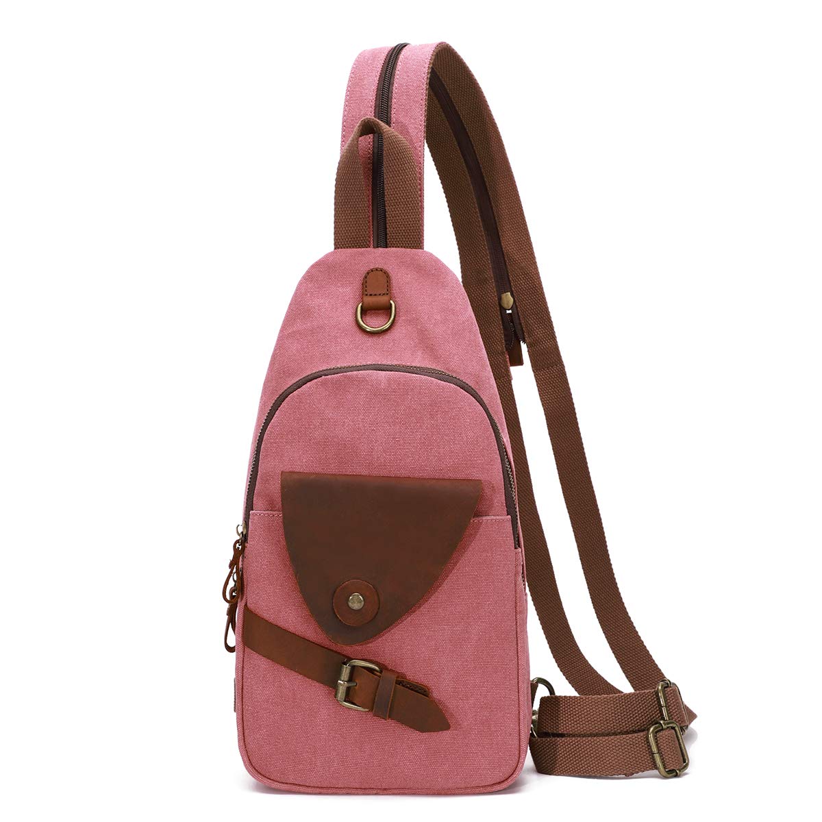 KL928 Canvas Sling Bag Crossbody Backpack Shoulder Casual Rucksack for Men Women