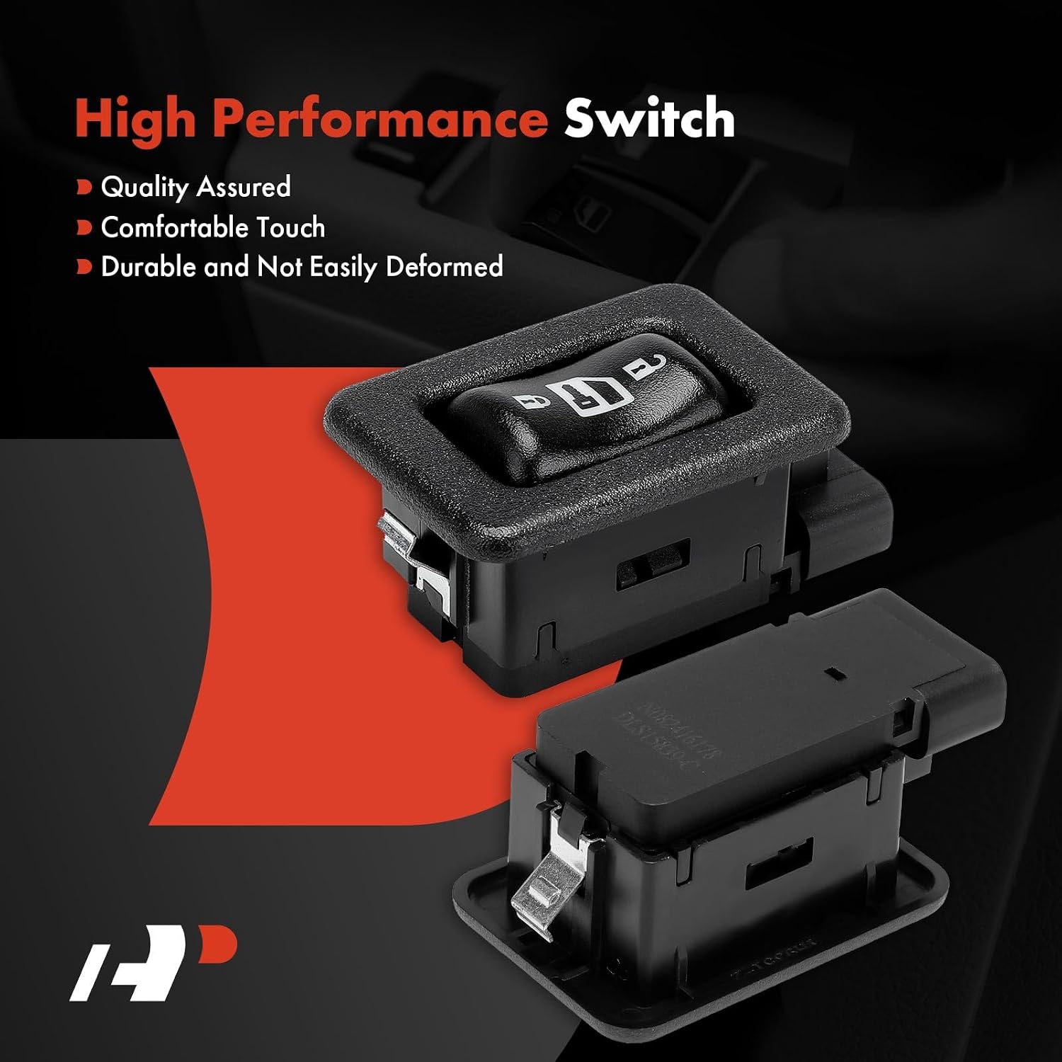A-Premium Front Power Door Lock Switch Compatible with Chevrolet Silverado 1500 HD Classic, Silverado 2500 3500 HD & GMC Sierra 1500, Sierra 1500 HD Classic, Sierra 2500 3500 HD, Sierra 3500 Classic