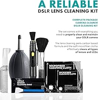 Vista 2 de Movo Deluxe Essentials DSLR Camera Cleaning Kit with 10 APS-C Cleaning Swabs, Sensor Cleaning Fluid, Rocket Air Blower, Lens Pen, Soft Brush, 2X
