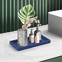 Vista 6 de EG-SIPRO - Bandeja para encimera de baño, bandeja de tocador de silicona gruesa de alta calidad, bandeja rectangular duradera inastillable y Azul