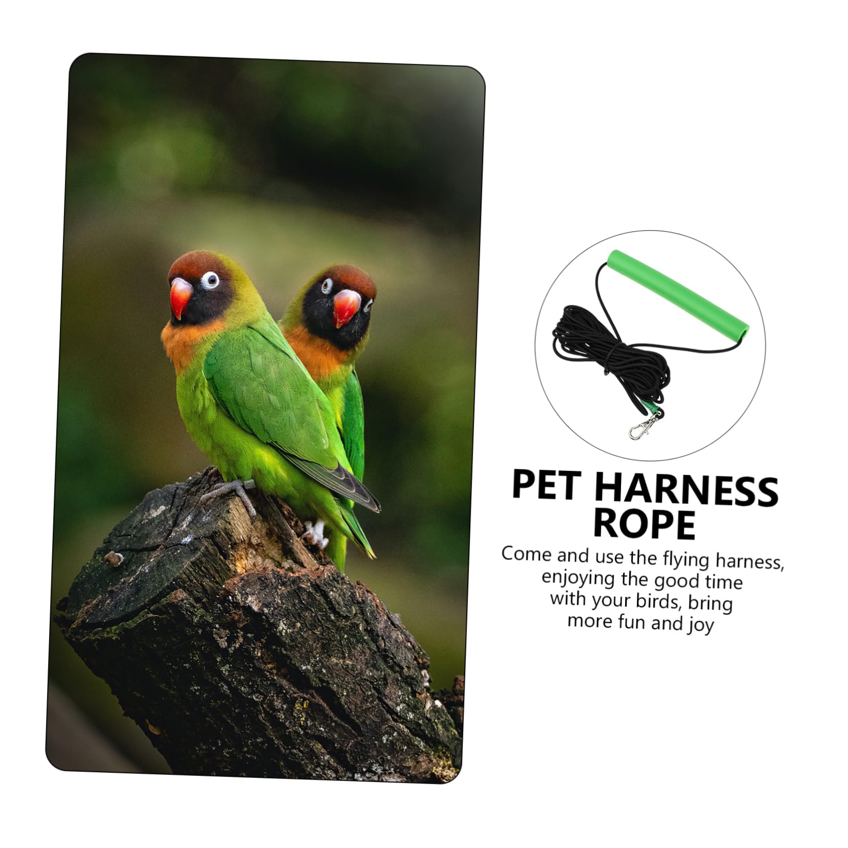 2 Piezas Cuerda de pájaro Correa de arnés para Mascotas arnés de Vuelo de Aves Suspender arneses para pájaros arnés de pájaro Mascota Loro cinturón Suministros para Aves hámster