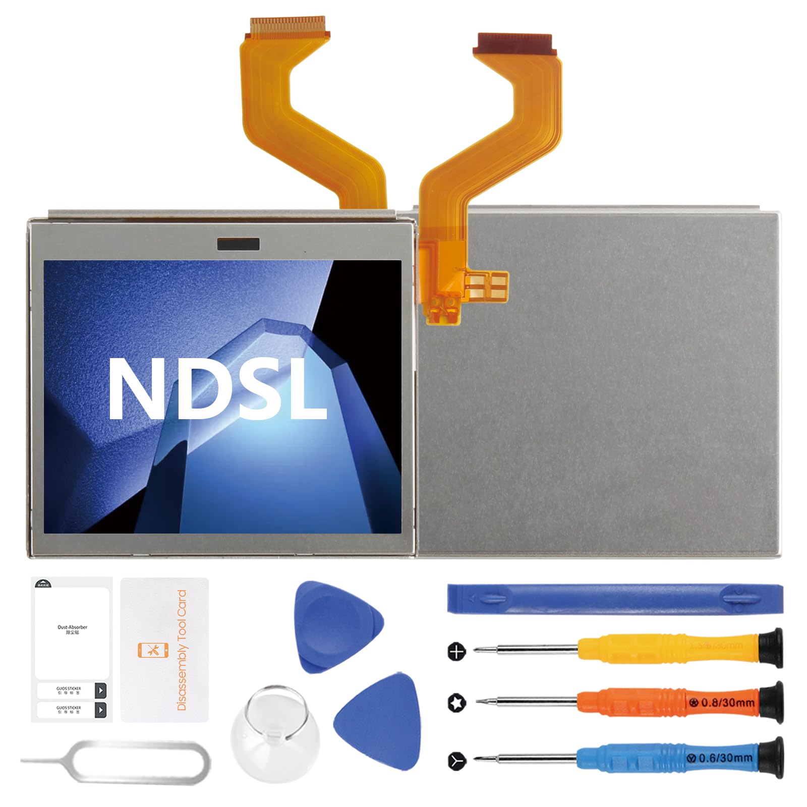per NDSL LCD Schermo per NDSL Sostituzione Schermo per NDSL LCD Display LCD Glass Pannello con Riparazione Strumenti (Superiore Schermo, senza Touch Screen)
