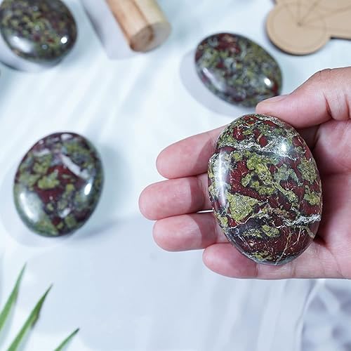 Miniatura 3 de ZAICUS Piedra de sangre de dragón de 55 a 2.362 in y cristal  Piedra natural para el equilibrio de chakras del cuerpo, piedra de preocupación grande