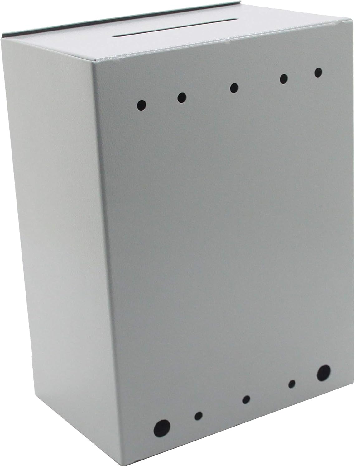Classic Metal Box,Donation Box,Secure Collection Box,Ballot Box,Ticket Box,Easy Wall Mount 15610