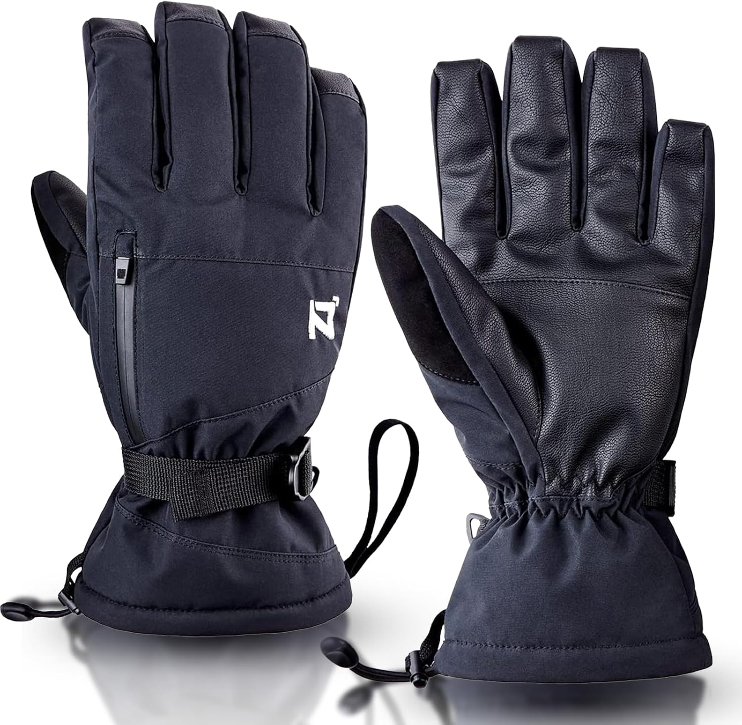 冬用手袋,タッチスクリーン対応 防風 ミトン,手首ガード付き フリース