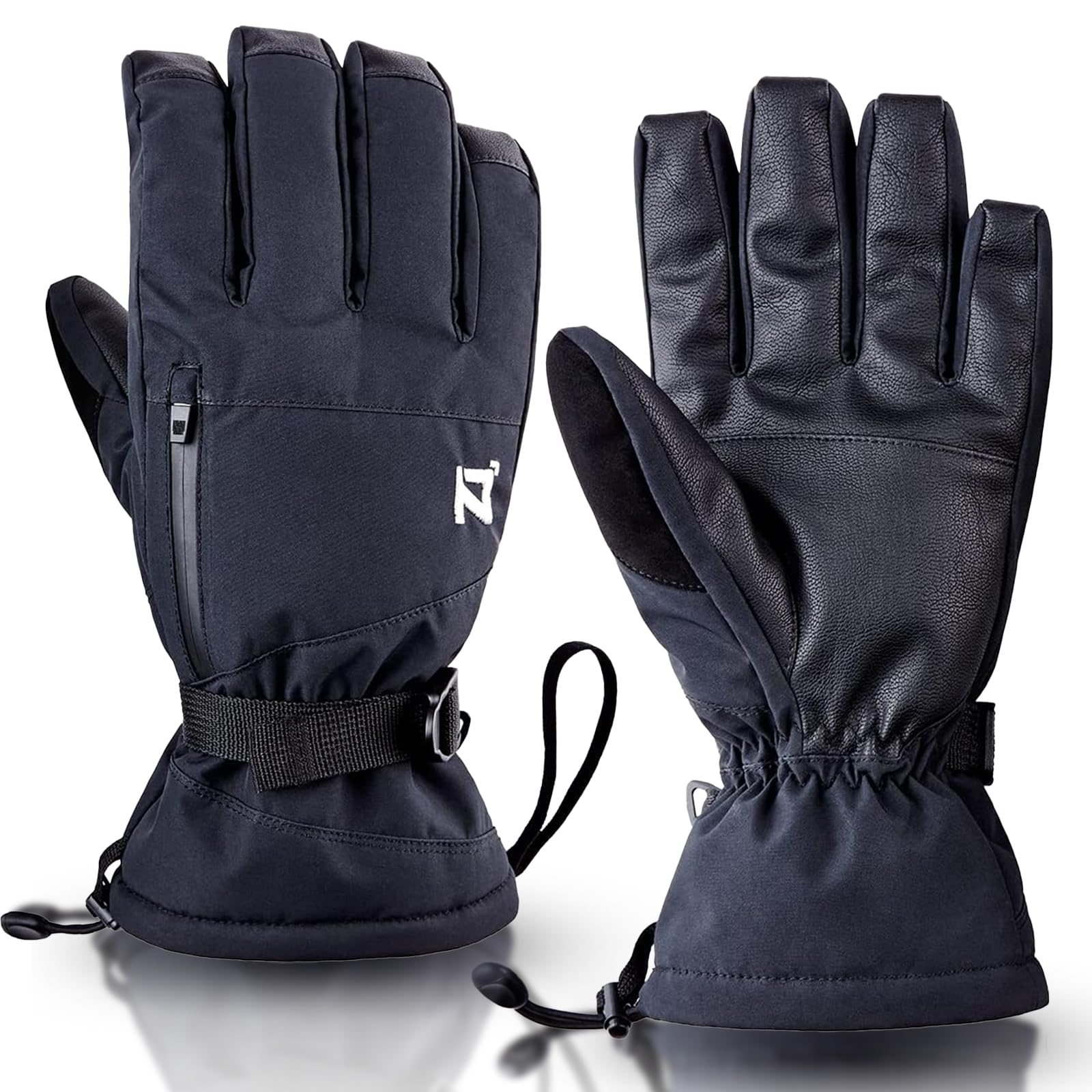 OOZi Guantes de esquí para Hombre y Mujer, Guantes de Invierno Impermeables a Prueba de Viento para Clima frío, Snowboard, esquí